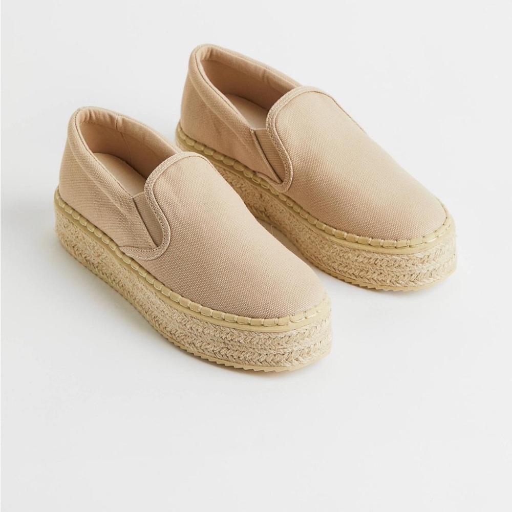 Women's Tan Espadrille Slip-On Shoes
